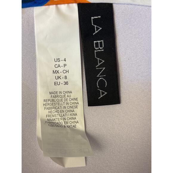 La Blanca NWT Women's Paradise Halter Bikini Top Size 4 Multicolor Beach Resort - Picture 3 of 4